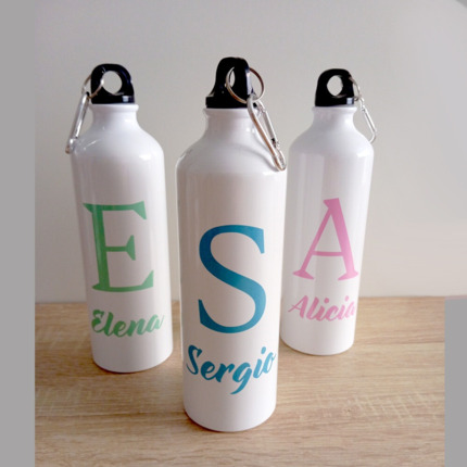 Bidón grande con nombres grabados a color 800 ml