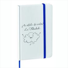 Bloc de notas personalizable azul