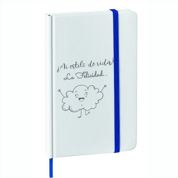 Bloc de notas personalizable azul