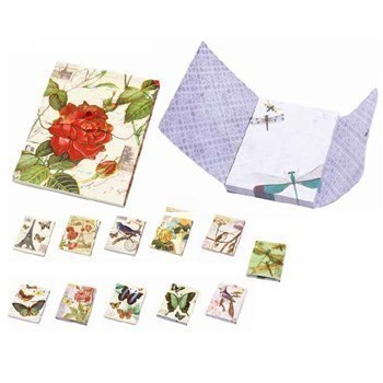 Bloc de Notas Retro Floral Estampado