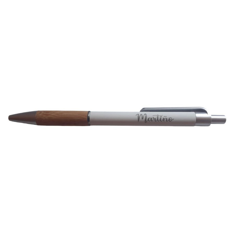 Bolígrafo de bambú y aluminio (1)