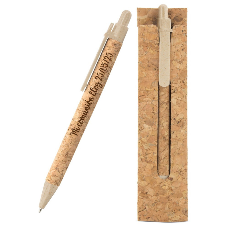 Bolígrafo de corcho con funda