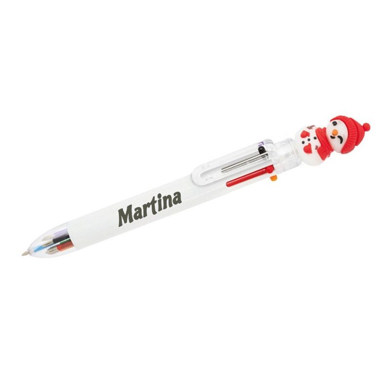 Bolígrafo de navidad multicolor personalizable (3)