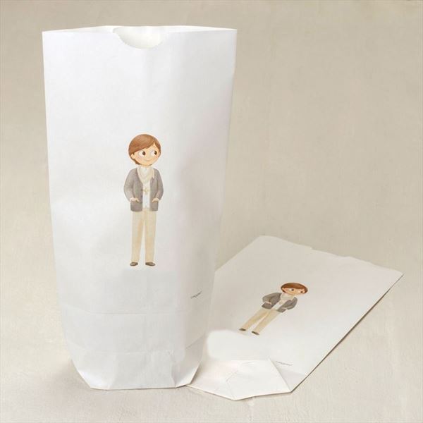 Bolsa de papel niño comunión con foulard