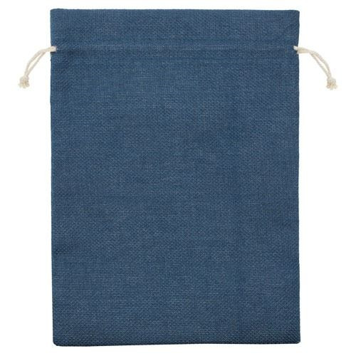 Bolsa de tela azul y crema grande (3)