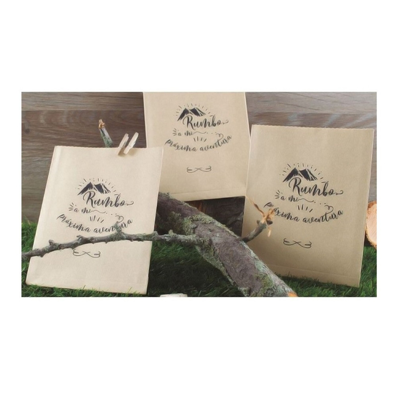 Bolsa kraft con frase Rumbo (1)