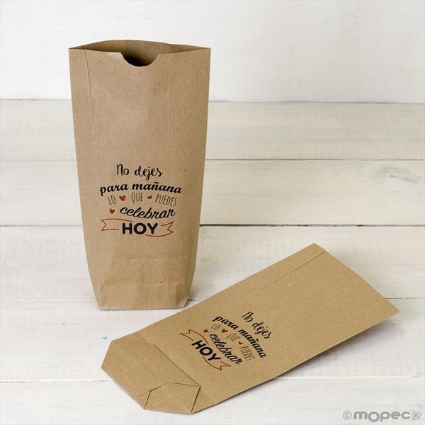 Bolsa Kraft con letras rojas No dejes para mañana