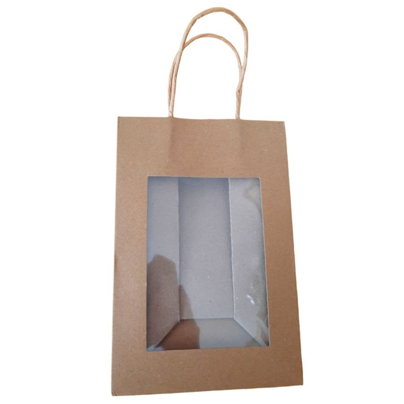 Bolsa kraft para regalos con ventana (1)