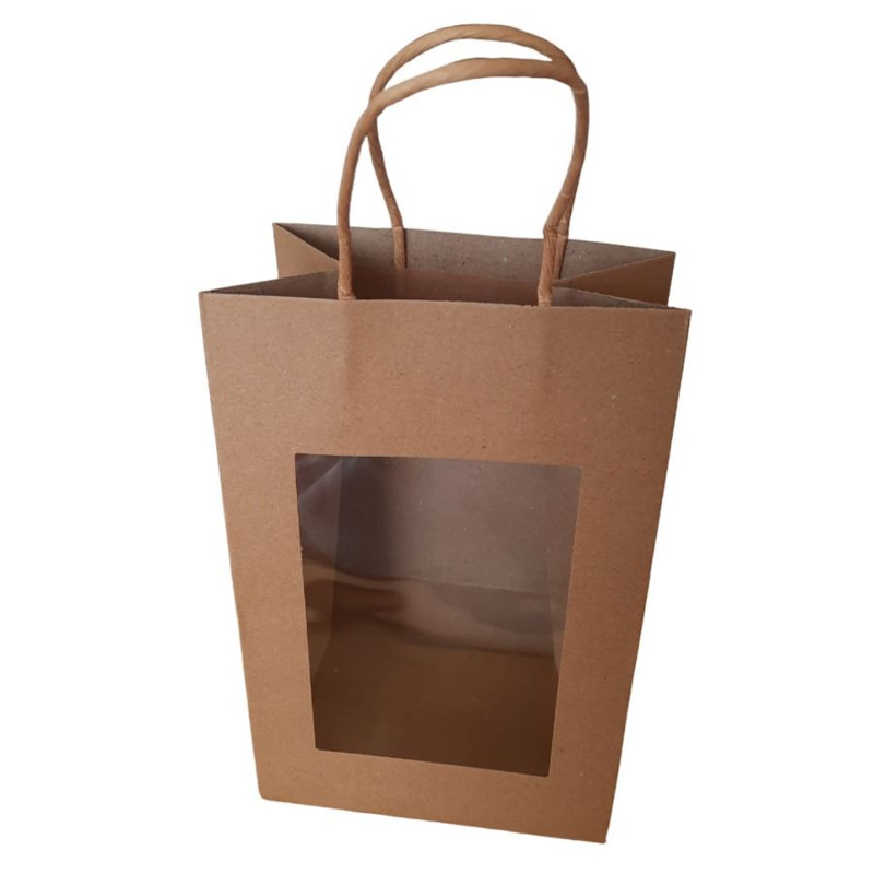 Bolsa kraft para regalos con ventana (3)