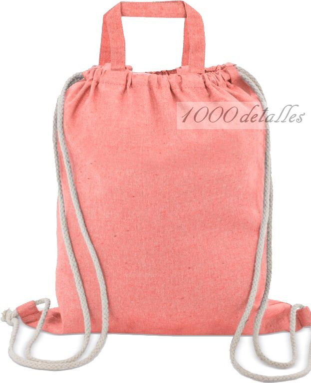 Bolsa Mochila de algodón personalizable, detalles de comunión, boda y bautizo (2)
