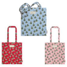 Bolsa de algodón navideña en tres colores