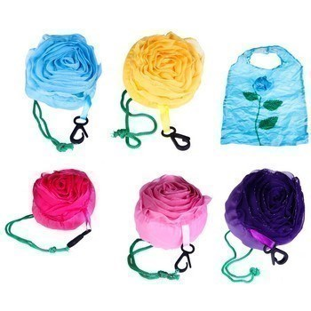 Bolsa plegable de rosa