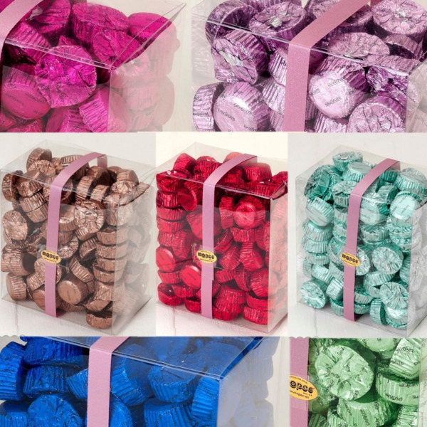 Bombones de chocolate de varios colores