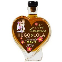 Botella de novios de corazón 13 modelos