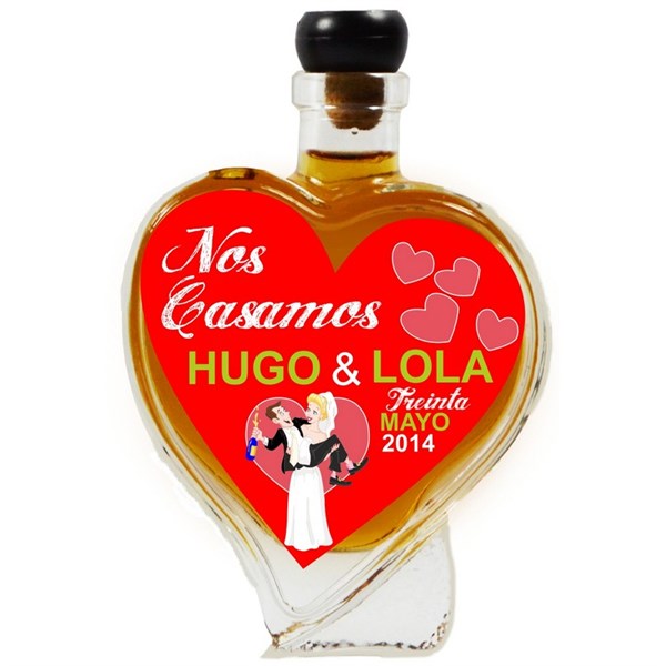 Botella de novios de corazón 13 modelos (5)