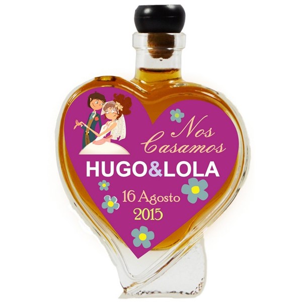 Botella de novios de corazón 13 modelos (6)