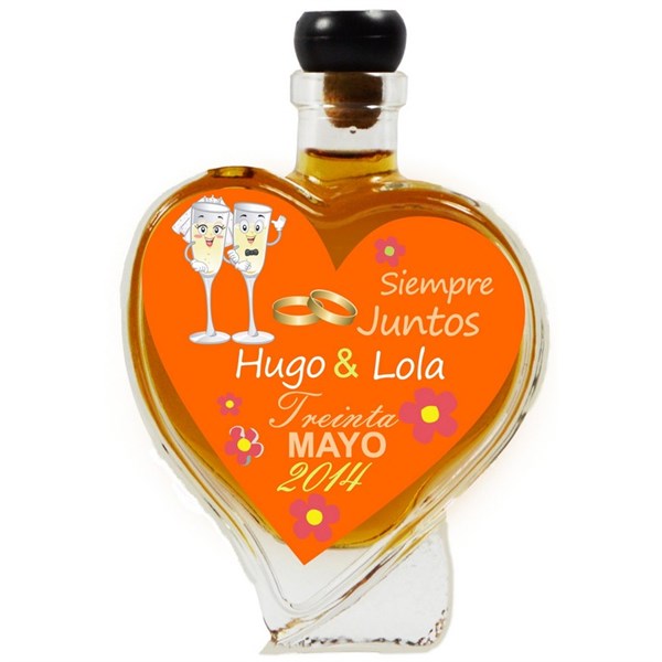 Botella de novios de corazón 13 modelos (7)