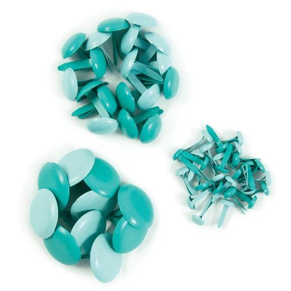 Brads Aqua o Turquesa 3 medidas