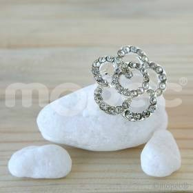 Broche de flor con piedras