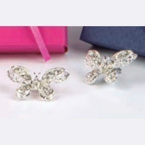 Broche de mariposa con strass