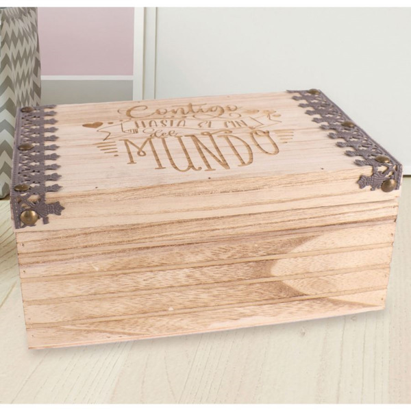 Caja de madera decorada personalizable