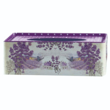 Caja para pañuelos de lavanda