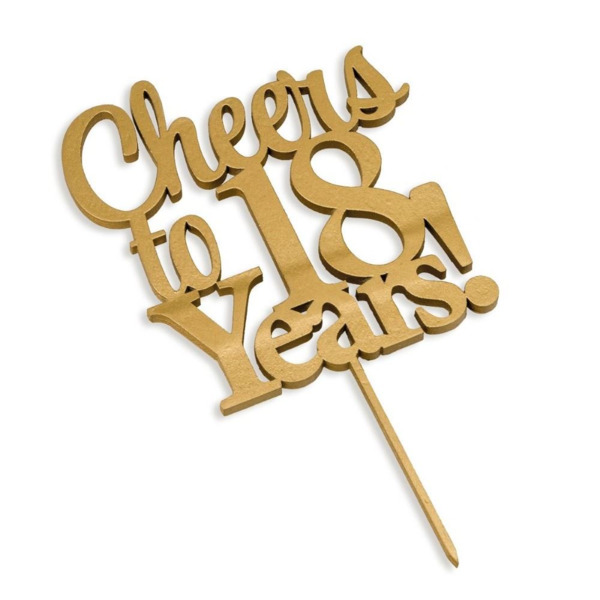 Cake topper Cheers to 18 years