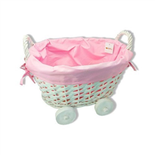 Carrito cesta para detalles rosa
