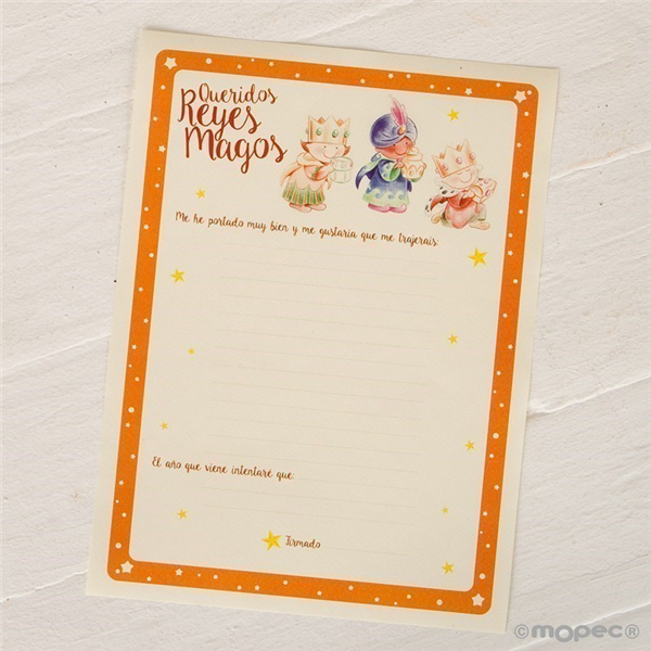 Carta a los Reyes Magos de Oriente