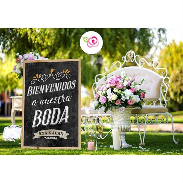 Cartel para Boda Grande de PVC con soporte