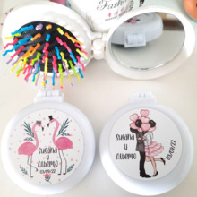 Cepillo espejo de bolso personalizado