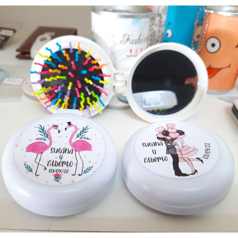 Cepillo espejo de bolso personalizado (5)
