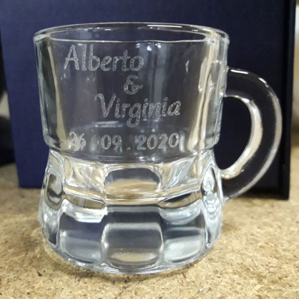 Chupito de cristal personalizable