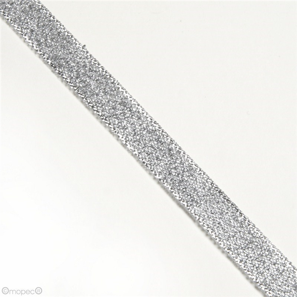 Cinta lamé plata 10 mm x 50 m
