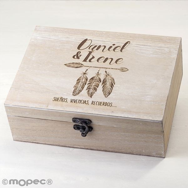 Cofre madera personalizado Sueños, vivencias...