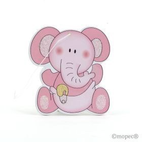 Colgante de elefante rosa