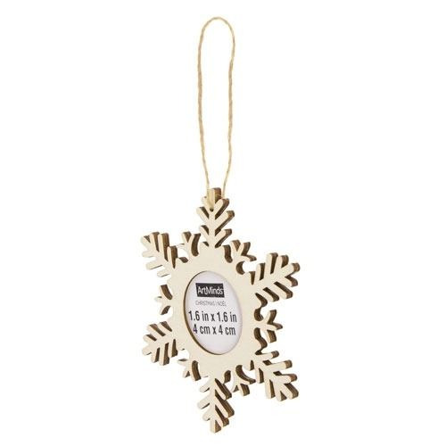 Colgante navidad para foto Copito de madera natural (2)