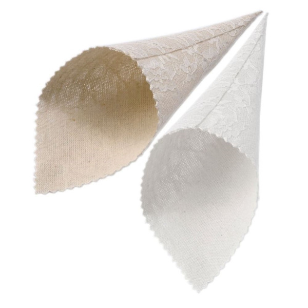 Cono de blonda para el arroz