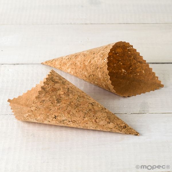 Cono de corcho para pétalos y arroz