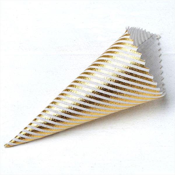 Cono dorado con rayas