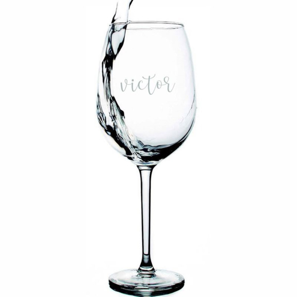 Detalle de boda Copa de vino personalizada para invitados