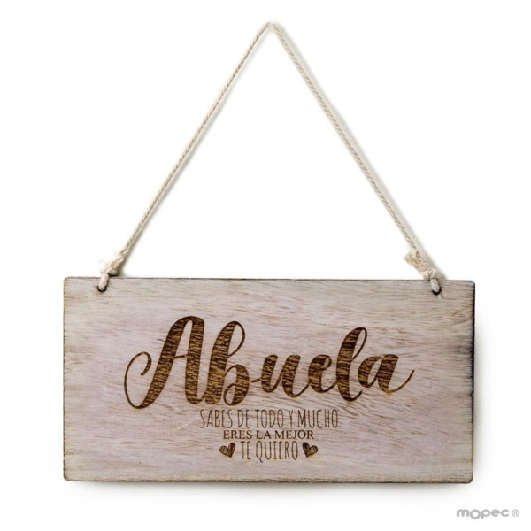 Cuadro madera con frase Abuela