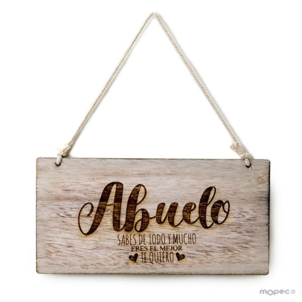 Cuadro madera con frase Abuelo