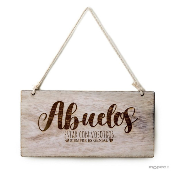Cuadro madera con frase Abuelos