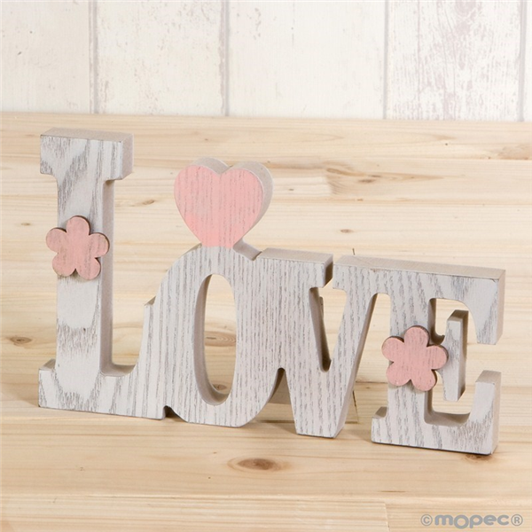 Decoración de madera Love