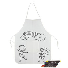 Delantal infantil para colorear con bolsillo