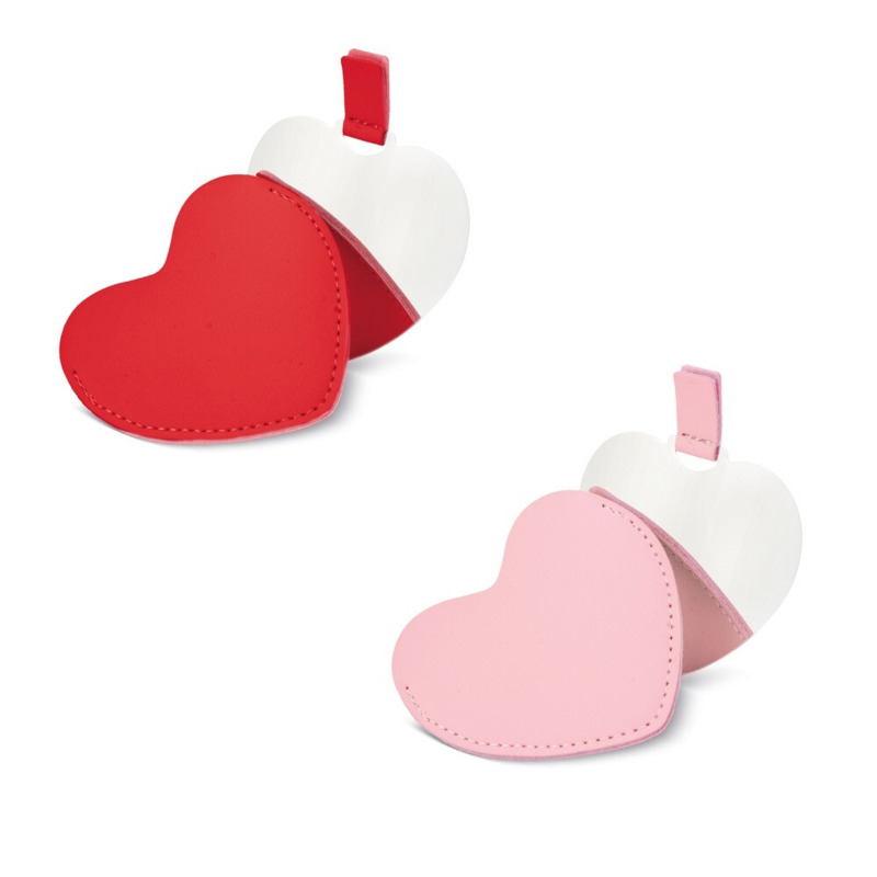 Espejo con forma de corazón y funda a juego (2)
