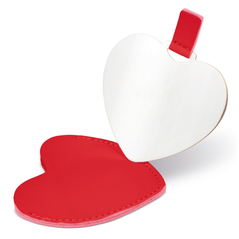 Espejo con forma de corazón y funda a juego (4)