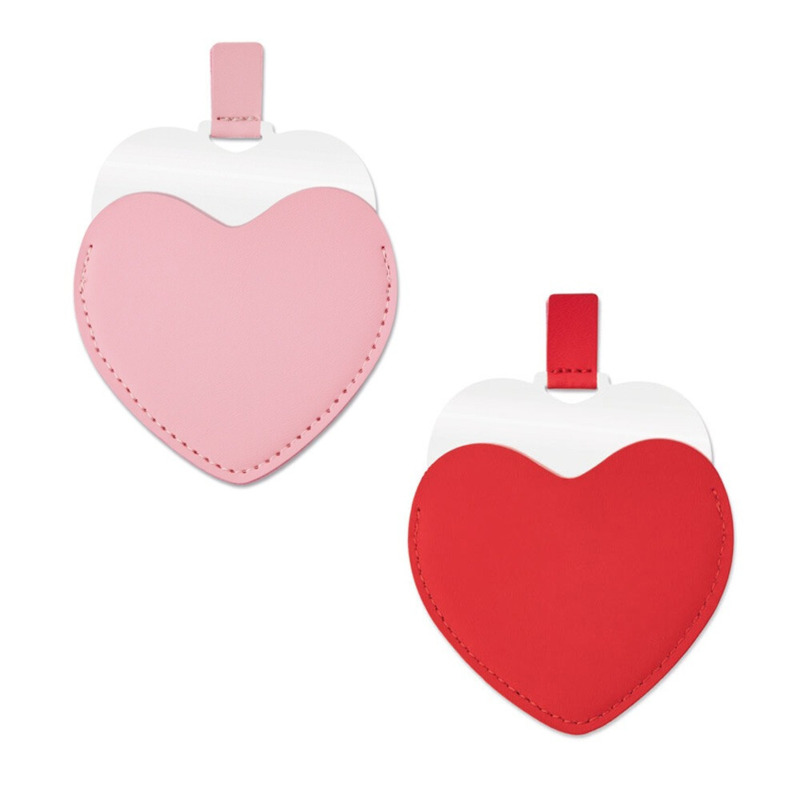 Espejo con forma de corazón y funda a juego (3)