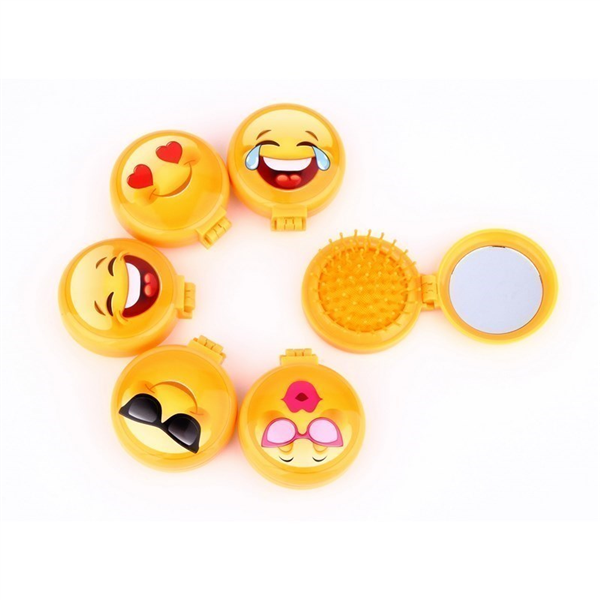 Espejo con peine emoticonos